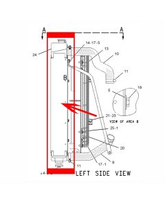 DeedParts Water Tank Radiator 98140 For Caterpillar Challenger 35 45 55 Caterpillar CAT Engine 3116 3126