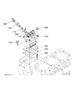 High Pressure Fuel Pump Assembly 1G880-51012 for Kubota Generator Models SQ-3140-STD-380, SQ-3170-STD-220, SQ-3170-STD-380 with Kubota D1403 Engine