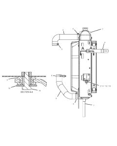 Radiator 127-6981 1276981 CA2347836 234-7836 for Caterpillar Engine 3054 and Caterpillar Backhoe Loader Models 416D, 420D, 424D, 428D, 430D, 432D, 442D