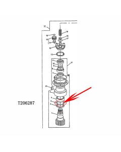 Seal T206287 T206286 for John Deere Excavator 690D 690ELC and Feller Buncher 653G 653E