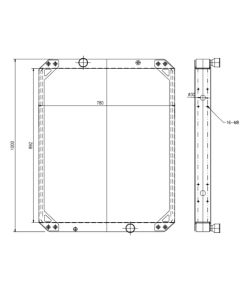 Volvo L70B, L70C, L70D Water Radiator - Part Number 11110137 VOE11110137