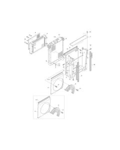 Water Tank Engine Radiator 11N6-43550 11N643550 Compatible with Hyundai Excavator Models R200W-7A, R210LC-7A, and R210NLC-7A